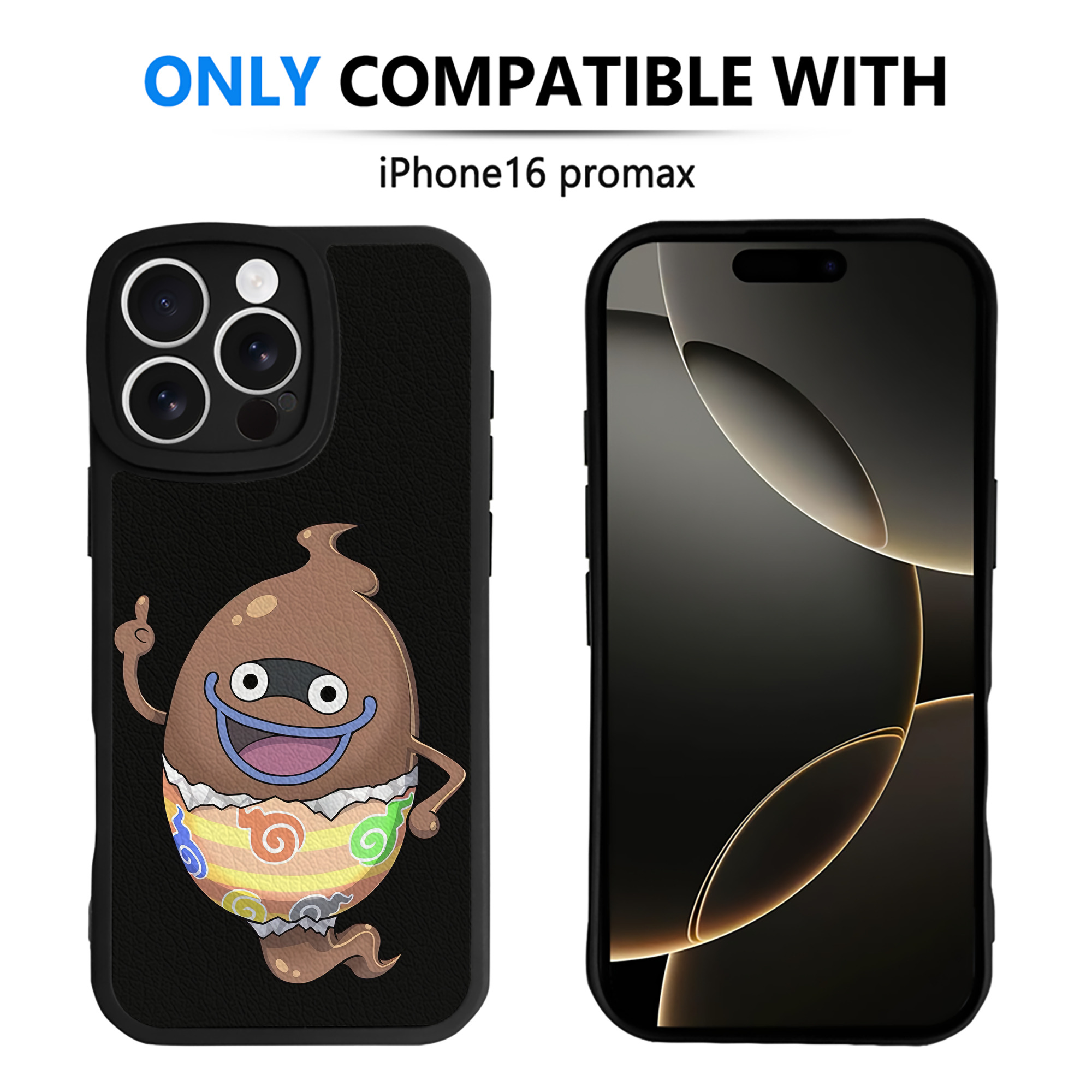 （画像用） 妖怪ウォッチ Yo-kai Watch 【iPhone 16シリーズ対応】シリコンスマホケース（レザー調） 材質：シリコン